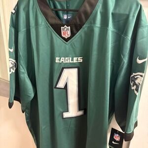 Nike Philadelphia Eagles Jalen Hurts #1 NFL Jersey Midnight Green Mens XXL New